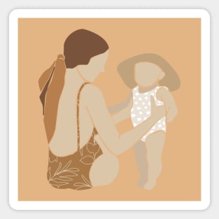 Abstract Family silhouette Illustration Magnet